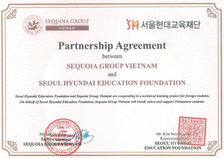 Hiệp định hợp tác độc quyền giữa Sequoia Group và Cao đẳng nghề Hyundai Seoul
